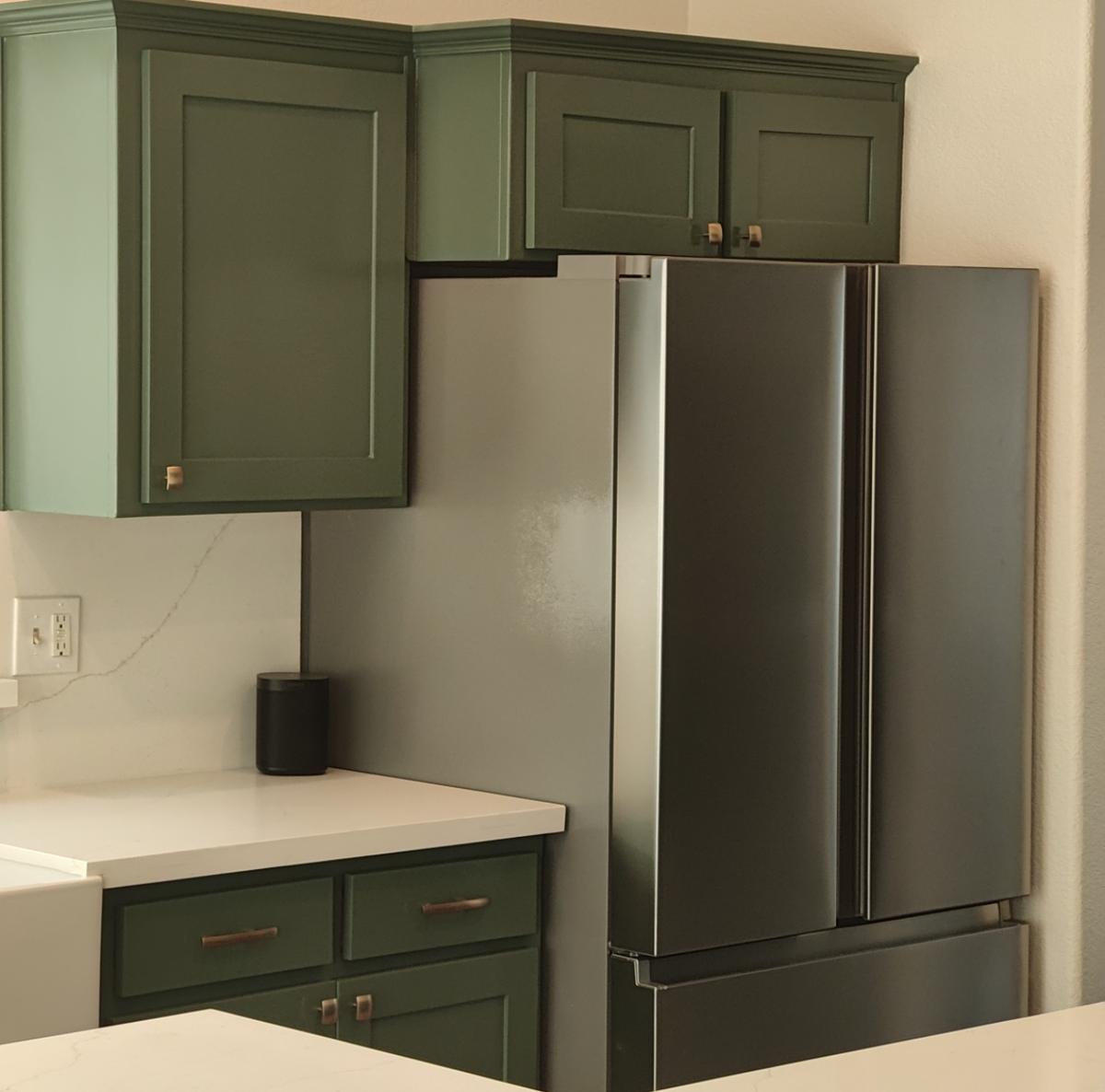 Green cabinet refinish