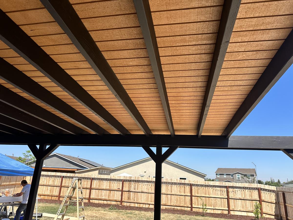 Tongue-and-groove ceiling
