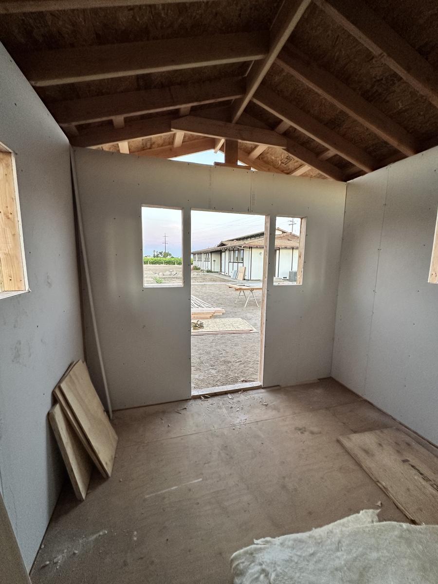 Drywalled interior